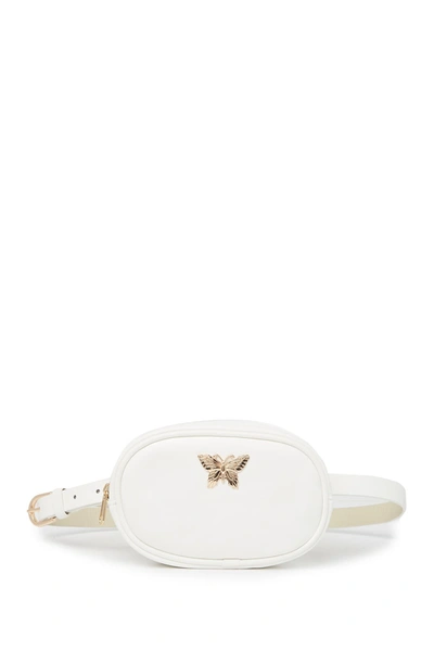 Ellen Tracy Butterfly Soft Belt Bag In White