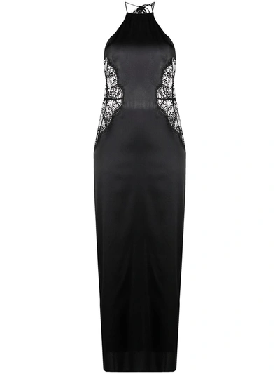 La Perla Black Silk Lace-detail Nightdress