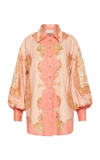 ALÃMAIS WOMEN'S URSULA PRINTED LINEN SHIRT