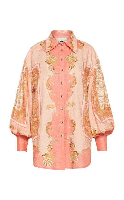 Alãmais Women's Ursula Printed Linen Shirt