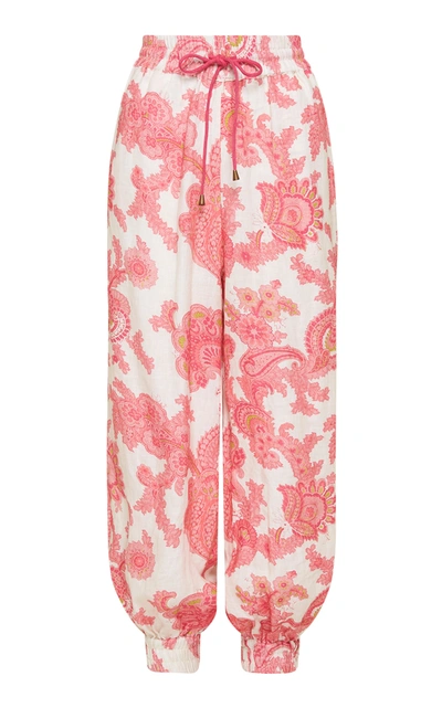 Alãmais Juno Printed Linen Trousers