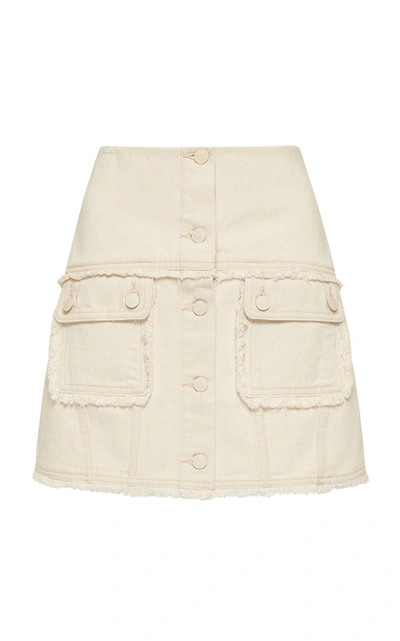 Alãmais Women's Yolo Denim Mini Skirt In Neutral