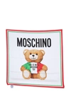 MOSCHINO SCARF WITH ITALIAN TEDDY BEAR PRINT,93508265 1888
