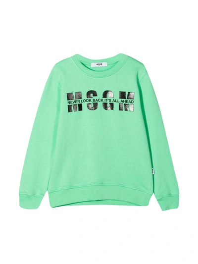 Msgm Moncler Enfant Teen Green Sweatshirt In Verde