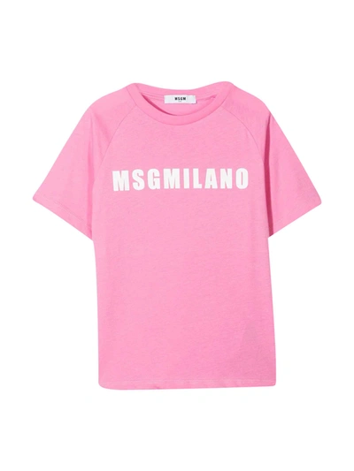 Msgm Moncler Enfant Teen Pink T-shirt In Rosa
