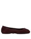 Tory Burch Ballet Flats In Maroon