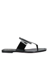 Roger Vivier Toe Strap Sandals In Black