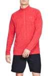 Under Armour Tech Half Zip Sweatshirt In 632 Beta Red