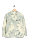 Abound Cozy Fleece Shirt Jacket In Green Tie Dye