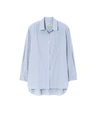 Nili Lotan Long-sleeved Cotton Shirt In Light Blue