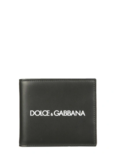 Dolce & Gabbana Black Island Leather Bifold Wallet