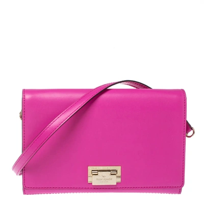Pre-owned Kate Spade Pink Leather Hardwood Place Fiona Shoulder Bag