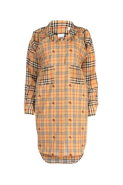 Burberry Embroidered Silk And Cotton Chemisier Dress Nd  Donna 6