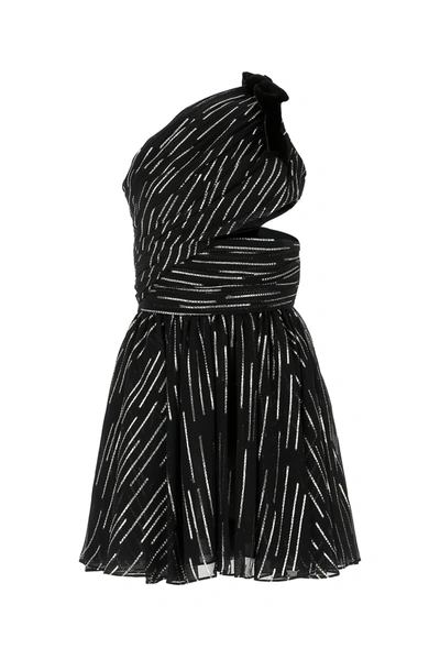 Saint Laurent Embellished Crepe Mini Dress Nd  Donna 36f