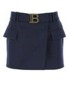 BALMAIN NAVY BLUE WOOL MINI SKIRT ND BALMAIN DONNA 34F