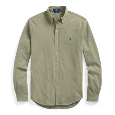 Polo Ralph Lauren Featherweight Mesh Shirt In Sage Green