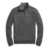 Polo Ralph Lauren Luxury Jersey Quarter-zip Pullover In Dark Grey Heather