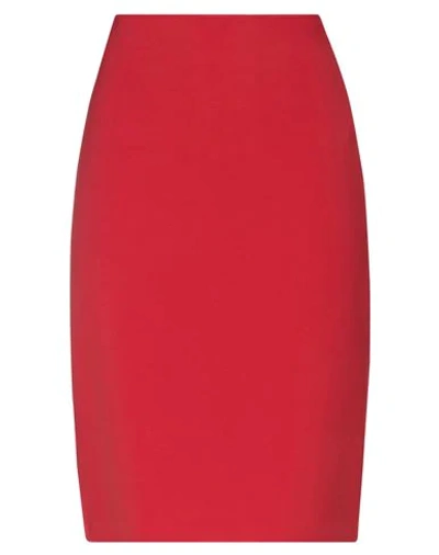 Emporio Armani Midi Skirts In Red