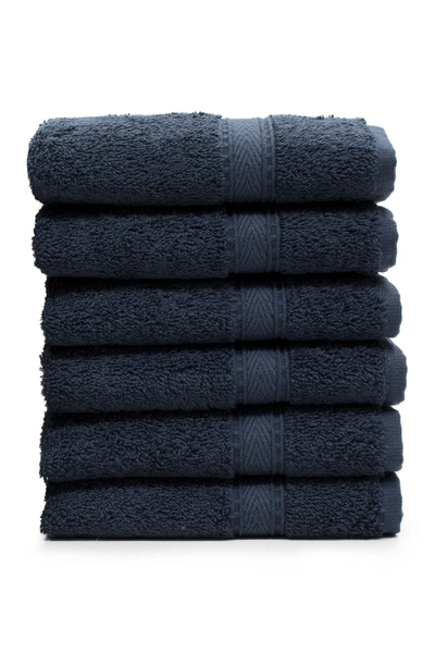 Linum Home Sinemis Terry Washcloths In Navy