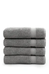 Linum Home Sinemis Terry Hand Towels In Dark Grey