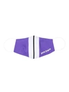 Palm Angels Stripe Detail Face Mask In Purple