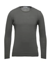 Grey Daniele Alessandrini Sweaters In Military Green