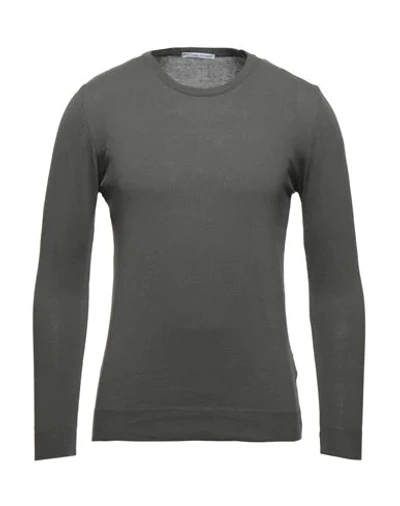 Grey Daniele Alessandrini Sweaters In Military Green