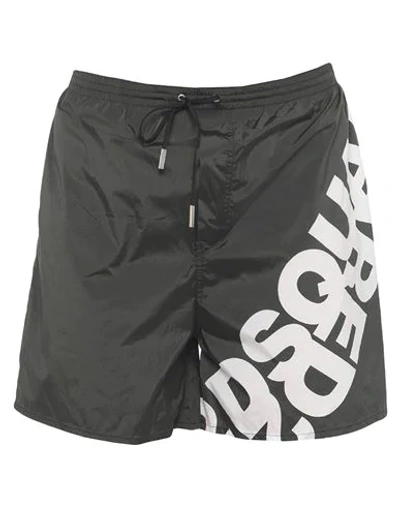 Dsquared2 Swim Trunks In Steel Grey