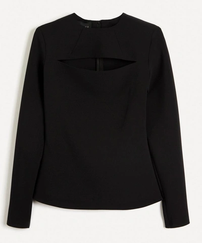 A.w.a.k.e. Cut Out-detail Long-sleeved Top In Black