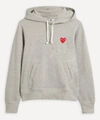 Comme Des Garçons Play Comme Des Garcons Play Grey Heart Patch Hoodie In Grey