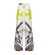 VALENTINO PRINTED WIDE-LEG TROUSERS,16247642