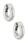 Baublebar Dalilah Small Tube Huggie Hoop Earrings In Silver