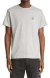 Loewe Anagram-embroidered Cotton-jersey T-shirt In Grey
