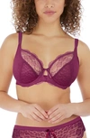 Freya Fancies Full Figure Underwire Plunge Bra In Berry