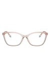Tiffany & Co 53mm Butterfly Optical Glasses In Beige Transparent