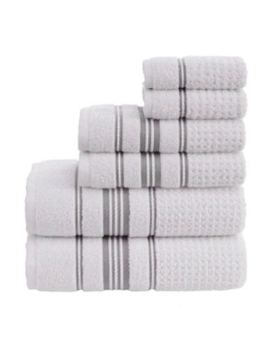 Talesma Aspen 6-pc. Turkish Cotton Towel Set Bedding In White/silver