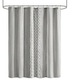 Ink+ivy Imani Stripe Cotton Chenille Shower Curtain, 72" X 72" In Gray