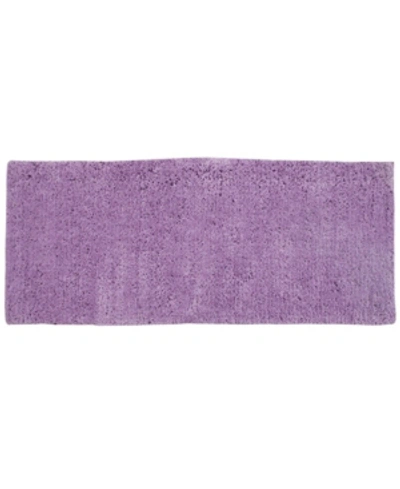 Addy Home Fashions Micro Shag Soft And Plush Oversized Bath Rug, 24" X 60" Bedding In Medium Purple