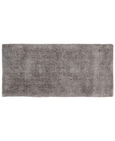 Addy Home Fashions Micro Shag Soft And Plush Oversized Bath Rug, 24" X 60" Bedding In Silver