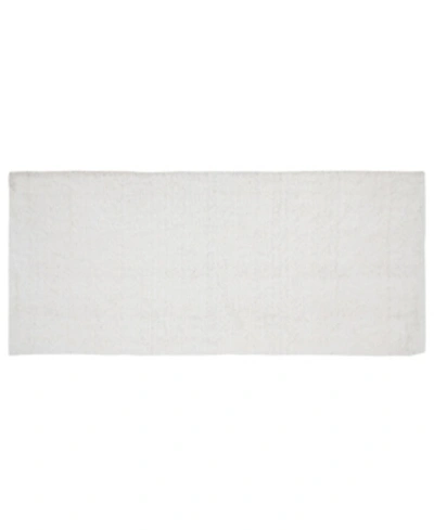 Addy Home Fashions Micro Shag Soft And Plush Oversized Bath Rug, 24" X 60" Bedding In White