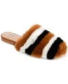 Journee Collection Journee Evelin Faux Fur Mule In Brown