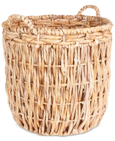 Household Essentials Tall Round Floor Basket With Handles