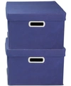 Household Essentials 2-pc. Storage Cube Set With Lids In Navy