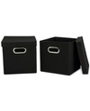 HOUSEHOLD ESSENTIALS 2-PC. STORAGE CUBE SET WITH LIDS