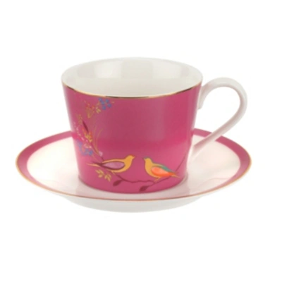 Portmeirion Sara Miller Teacup & Saucer Pink