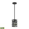 Elk Lighting Vorticy 1 Light Pendant In Oil Rubbed Bronze In Bronze