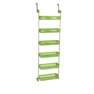 Household Essentials 6-basket Over-the-door Organizer In Lime