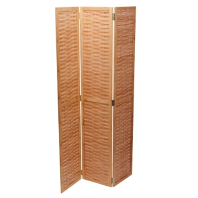 Household Essentials Basket Weave Bamboo Screen In Natural