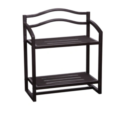 Household Essentials 2-tier Wall Mounting Shelf In Espresso
