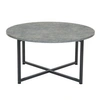 HOUSEHOLD ESSENTIALS SLATE ROUND END TABLE